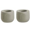 Dois Vasos de Planta Decorativo Buda