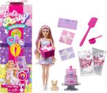 Doll Barbie Party Unboxed com acessórios Pet Birthday Series