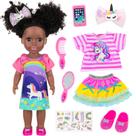 Doll Ecore Fun Black de 14 polegadas com roupas e acessórios para meninas