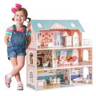 Doll House ROBOTIME Casa de bonecas de madeira com 28 peças de mobília 3+