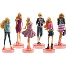 Doll Princess Cartoon Doll Toys PVC Scene Cake Decor 6 peças