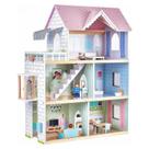 Dollhouse Giant bean Pink Wooden com móveis para meninas de 3 a 7 anos ou mais
