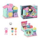 Dollhouse Pretend Shopping/Coffee Bake House com música, rosa