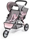 Dolls Twin 3 Wheel Jogger Bayer Design cinza rosa