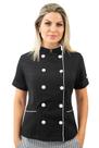 Dólmã chef cozinha feminina manga curta