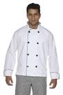 Dolmã chef cozinha masculino manga longa branco