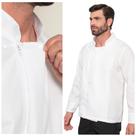 Dolma Chef Masculina com Zíper Branco Nápoles
