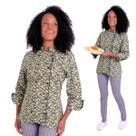 Dólmã Feminina Para Chef Cozinha Estampa Camuflada Gambuza Uniforme Estampado Cozinheira Profissional Restaurante Hamburgueria Lancheria