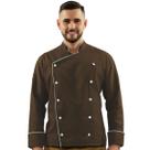 Dólmã Para Chef Cozinha Marrom Prestígio Uniforme Unissex Restaurante Padaria Confeitaria Doceria Gambuza Cozinheiro Mestre Cuca