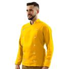 Dólmã Para Chef Cozinha Unissex Amarelo Gambuza Uniforme Cozinheiro Mestre Cuca Restaurante Pizzaria Lancheria Padaria
