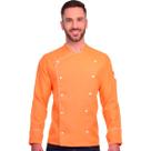 Dólmã Para Chef De Cozinha Salmão Laranja Uniforme Profissional Cozinha Restauante Padaria Lancheria