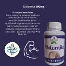 Dolomita 500mg 60 cápsulas Uni Ervas Sem sabor Sabor:Sem sabor