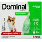 Dominal pipeta para cães 1 a 5kg 0,5ml verde com 3 unidades prevenção de pulgas e carrapatos