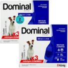 Dominal pipeta para cães 5,1 a 10kg 1ml azul 3 unid. kit com 2 cxs prevenção de pulgas e carrapatos