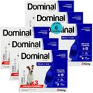 Dominal pipeta para cães 5,1 a 10kg 1ml azul 3 unid. kit com 6 cxs prevenção de pulgas e carrapatos