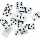 Domino Classico Em Plastico Grosso 7mm Na Lata Metal Resistente 28pcs Art Brink