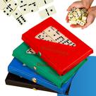 Domino De Osso 8mm 28 Peças Profissional Com Estojo Para Guarda Double Six Top