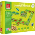 Dominó Dinossauros em Madeira 28 Peças