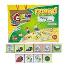 Dominó Figuras e Frutas Jogo Pedagógico Linguagem Brinquedos Educativos Infantil Escolar Carlu Criança 3 anos