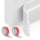 Door Draft Stopper GroTheory, pacote com 2 unidades, silicone branco de 5x100cm