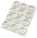 Door Knob Bumpers GorillaGrit Hardware Clear, conjunto de 12