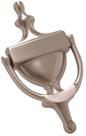 Door Knocker Hillman 7" em latão sólido de níquel acetinado