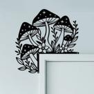 Door Topper Sign Wall Art Decor CUTHOLLOW Mushroom Metal