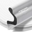 Door Weather Stripping BISOTHAI, 19,7 pés de comprimento, branco