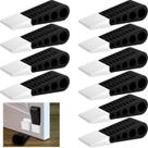 Doorstop Tuanse Rubber Wedge, pacote com 12 unidades com suporte preto