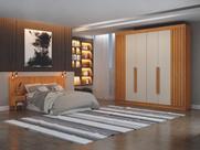 Dormitorio Casal Ripado 2Pçs 6 Portas Verona - Arbo Design