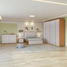 Dormitório Completo Casal Easy Like Amendoa Clean/Off White