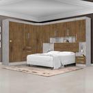 Dormitório Completo Ja Avelã P/ Cama Box 1,58M Queen Avelã