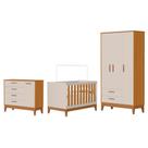 Dormitório Infantil Flip Guarda Roupa 3 Portas, Cômoda 1 Porta e Berço - Reller Móveis