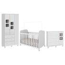 Dormitório Infantil Uli Guarda Roupa 3 Portas, Cômoda e Berço - Móveis Peroba
