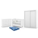 Dormitório Tutto New 2 Portas, Cômoda 1 Porta, Berço com Colchão - Matic Móveis