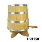 Dorna de Madeira Amburana / Umburana - Aro Inox Natural (5 Litros)