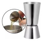 Dosador Bebidas Duplo 25ml 50ml Inox Medidor Dosar Drinks