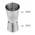 Dosador Bebidas Duplo 40ml 20ml Inox Medidor Dosar Drinks