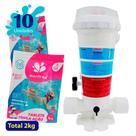Dosador de Cloro Automático 2kg Sodramar + 10 Pastilhas de Cloro Montreal Refil (2Kg)