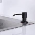 Dosador de Embutir Dispenser Sabonete Detergente Sabão Líquido Pia Bancada Moderna Preto 350ml