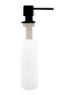 Dosador Detergente Embutir Bico Metal Quadrado Preto Brilho