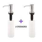 Dosador Dispenser de Detergente 2 Unidades Inox Escovado 304 Sabão Líquido e sabonete Liquido Pia Cozinha - Westing