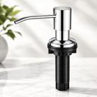 Dosador Dispenser Sabonete Detergente 500 Ml Para Pia Em Aço Inox Cozinha Banheiro