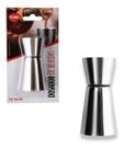 Dosador Duplo Inox 25ml/50ml Copo Medidor Dose Bebida Drink