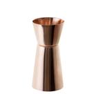 Dosador duplo para drinks, azeites, 25 e 50 ml - inox cobre