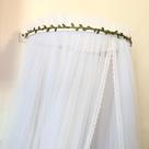Dossel Folhas com tule Mosquiteiro