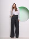 Doutoras Modas Calça Pantalona Linho Acompanha Cinto 10020