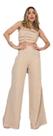 DOUTORAS MODAS Conjunto Alfaiataria Calça e Cropped 6417 Estilo Elegante
