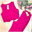 DOUTORAS MODAS Conjunto Calça e Colete de Alfaiataria Elegante 117