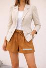 Doutoras Modas Short Feminino Com Amarração Na Cintura Luis Twill 91112